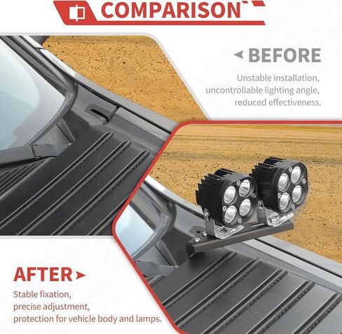 Ditch Light Brackets LED Ditch Light Mount fit for Chevy Silverado 2007-2013 Front A-Pillar Headlight Brackets in Saudi Arabia