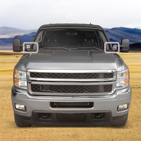 Ditch Light Brackets LED Ditch Light Mount fit for Chevy Silverado 2007-2013 Front A-Pillar Headlight Brackets in Saudi Arabia