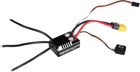 Skystars 50A 2-6S RC الزاحف مقاوم للماء بدون فرش ESC نظام الطاقة BEC 5.20-7.5V قابل للتعديل لسيارات RC بمقياس 1/8 1/10 متوافقة مع SCX10 TRX-4 TRX-6 in Saudi Arabia