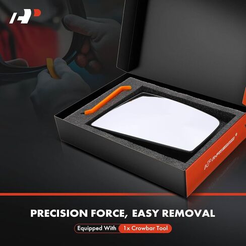 A-Premium Left Driver Side Upper Heated Mirror Glass with Backing Plate - Compatible with Ford Transit-150/Transit-250/Transit-350/Transit-350 HD 2015 2016 2017 2018 2019 - Towing Mirror Flat in Saudi Arabia