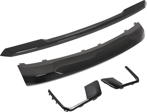 KUAFU Grill Hood Molding + Fog Light Molding + Front Lower Valance Panel Compatible with 2021-2024 GMC Yukon/Yukon XL Bumper Grille Trim Black in Saudi Arabia