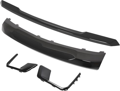 KUAFU Grill Hood Molding + Fog Light Molding + Front Lower Valance Panel Compatible with 2021-2024 GMC Yukon/Yukon XL Bumper Grille Trim Black in Saudi Arabia