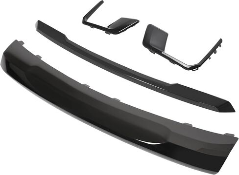 KUAFU Grill Hood Molding + Fog Light Molding + Front Lower Valance Panel Compatible with 2021-2024 GMC Yukon/Yukon XL Bumper Grille Trim Black in Saudi Arabia