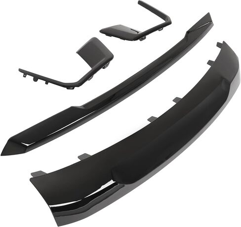 KUAFU Grill Hood Molding + Fog Light Molding + Front Lower Valance Panel Compatible with 2021-2024 GMC Yukon/Yukon XL Bumper Grille Trim Black in Saudi Arabia