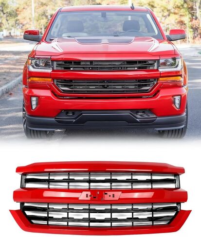 Gloss Black Front Grille Compatible with 2016-2018 Chevy Silverado 1500 Z71 Model Truck Grill Replace for 84134045,84602489 in Saudi Arabia