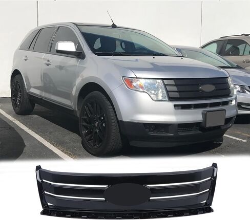المصد الأمامي مصبغة الشواية العلوية تناسب 2007 2008 2009 2010 Ford Edge، نمط المصنع، أسود لامع in Kuwait