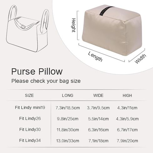 Purse Shaper for Lindy Bags, Velvet Bag Pillow Inserts Compatible with Hermes Lindy, Superior Resilience, Exclusively for Mini Lindy in Saudi Arabia