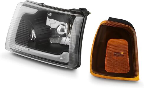 AKKON - Fits 2001-2011 Ford Ranger Black Headlights Headlamp Pair Driver & Passenger w/LED Tube DRL in Saudi Arabia