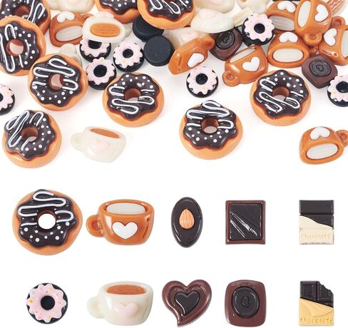 Resin Cabochons Charms Resin Flatback Cabochons Embellishments Miniature Ornaments for DIY Craft Scrapbooking Photo Phone Decor in Saudi Arabia