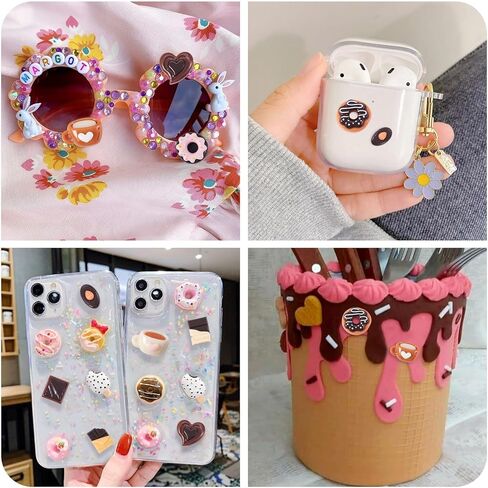 Resin Cabochons Charms Resin Flatback Cabochons Embellishments Miniature Ornaments for DIY Craft Scrapbooking Photo Phone Decor in Saudi Arabia