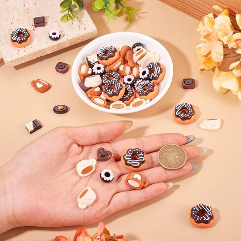 Resin Cabochons Charms Resin Flatback Cabochons Embellishments Miniature Ornaments for DIY Craft Scrapbooking Photo Phone Decor in Saudi Arabia