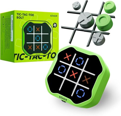 GiiKER Tic Tac Toe Bolt Game, Original 3-in-1 Handheld Puzzle Game Console, Portable Travel Games for Car Ride, Board Games for Kids and Adults, Birthday Gifts for Ages 3+ in Saudi Arabia