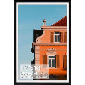 Rempry 8x10 Picture Frame, Display Pictures 4x4 with Mat or 8x10 Without Mat, Wall Hanging or Tabletop Photo Frame, Signature Collection, Black, 1 Pack in Saudi Arabia