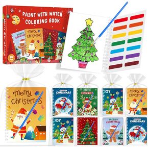 iRugusa hapfyer 24 حزمة كتاب تلوين المياه هدايا حفلة عيد الميلاد للأطفال، كتب التلوين الصغيرة السائبة للأطفال عيد الميلاد جودي حقيبة الحشو هدايا الفصول الدراسية الجوائز in Kuwait