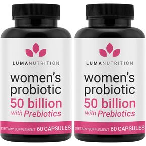 Luma Nutrition Probiotics for Women with Prebiotics - 50 Billion CFU - Formulated for Digestive, Immune & Feminine Support - 60 Capsules in Saudi Arabia