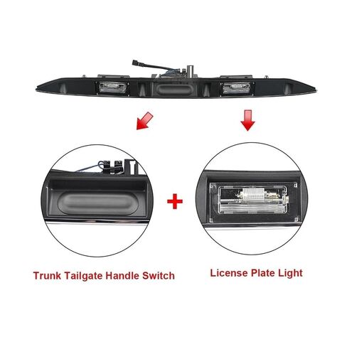 متوافق مع BMW Mini R50 R52 R53 2000-2006 مفتاح الباب الخلفي 51137074020 بجولة التمهيد غطاء صندوق السيارة مقبض خلفي 51137167530 قطع غيار السيارات (أسود) in Saudi Arabia