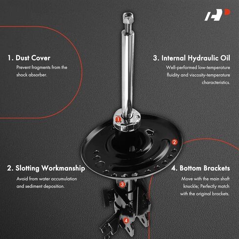 A-Premium Front Shock Absorber Strut Assembly Compatible with Nissan Altima 2013 2014 2015, Sedan, 2-PC Set in Saudi Arabia