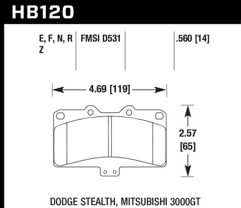 Hawk Performance HB122F.710 HPS Performance Street Brake Pads in Saudi Arabia