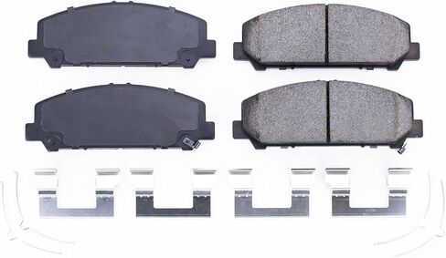 طقم فرامل أمامية Power Stop لسيارة Infiniti QX56 2011-13 |QX80 2014-24 |Nissan Armada 2012-15 |Armada 2017-24 |TITAN 2011-15 |Nissan TITAN 2017-24 - تيل فرامل سيراميك مع أجهزة التثبيت، 17-1509 in Saudi Arabia