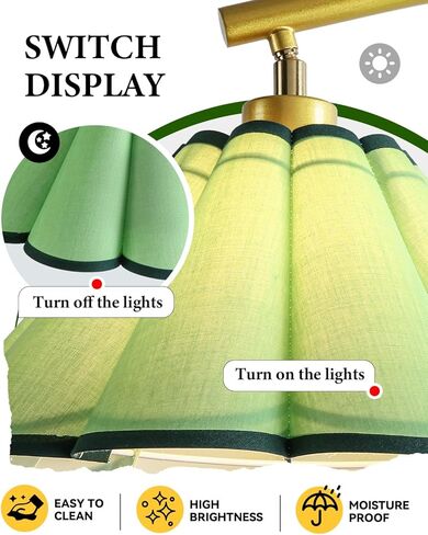 Floor Lamp with Pleated Linen Lampshade, Modern Flower Floor Lamp for Living Room Arc Standing Lamp, Gold Tall Lamp for Bedroom Office Dining Room, Bulb Included (Gold + Flax Color, 66.1IN) in Saudi Arabia