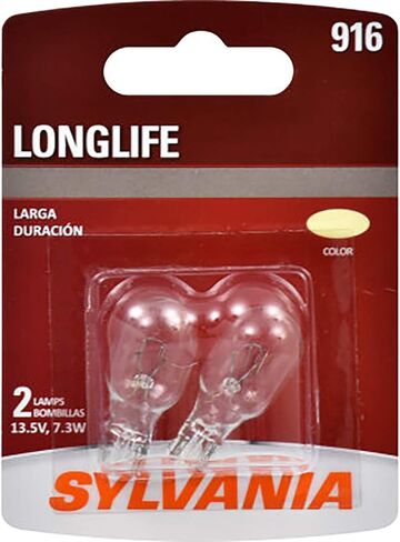 SYLVANIA - 916 Long Life Miniature - Bulb, Ideal for Courtesy, Dome and Cargo Applications (Contains 2 Bulbs) in Saudi Arabia