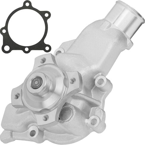 AW7164 Engine Aluminum Water Pump - 6Cyl 4.0L - Compatible with Jeep Grand Cherokee 1999-2004, Wrangler 2000-2006, 8-PC Impeller Vane, Replace OE 05025366AF, 5012366AA, 5012366AB in Saudi Arabia