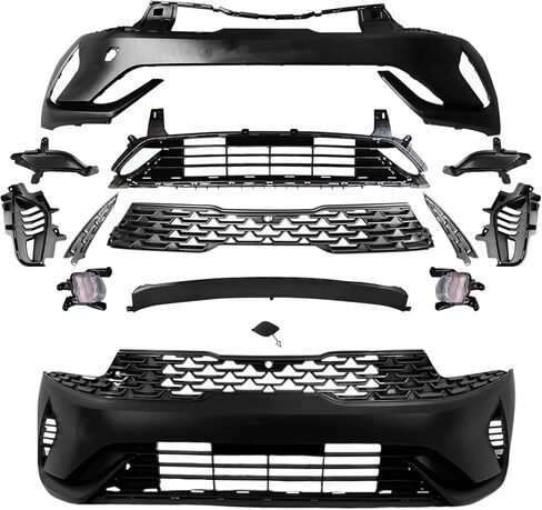 مجموعة شبكة المصد الأمامي الكاملة من LAFORMO مع مصابيح الضباب لعام 2021 2022 2023 2024 Kia ​​K5 K5 EX LX LXS، بدون فتحات مستشعر، مع فتحة مقطورة، 86351L3000، 863B5L3000، 86531L3000، KI1036153 in Saudi Arabia