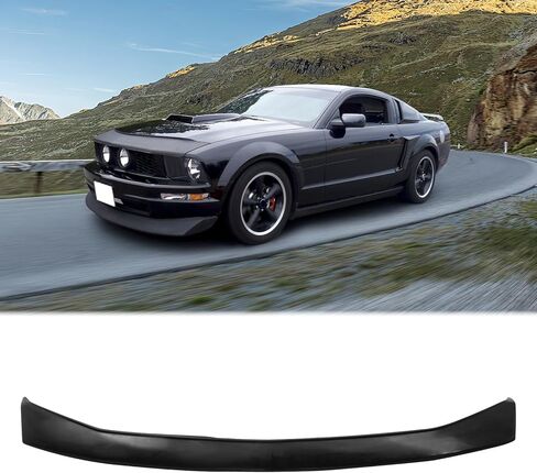 FREEMOTOR802 Front Bumper Lip Splitter Fits 2005-2009 Ford Mustang V6 Models, CVN Style Unpainted Black PU 1PC Air Dam Chin Spoiler Lower Guard Protector Underbody Styling Trim in Saudi Arabia