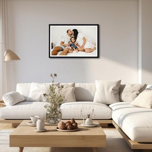 Rempry 8x10 Picture Frame, Display Pictures 4x4 with Mat or 8x10 Without Mat, Wall Hanging or Tabletop Photo Frame, Signature Collection, Black, 1 Pack in Saudi Arabia