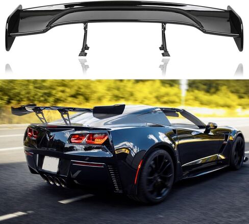 JMTBNO 57 Inch GT Wing Rear Trunk Spoiler Wing Gloss Black Compatible with Universal Car Spoiler Rear Wing Rear Trunk Spoiler GT Style Wing Spoiler Gloss Black in Kuwait