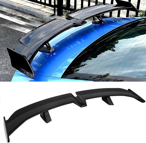JMTBNO 57 Inch GT Wing Rear Trunk Spoiler Wing Gloss Black Compatible with Universal Car Spoiler Rear Wing Rear Trunk Spoiler GT Style Wing Spoiler Gloss Black in Kuwait