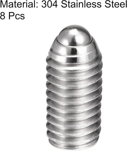 uxcell Ball Point Set Screws, M8 x 25mm 304 Stainless Steel Metric Spring Hex Socket Screw 8pcs in Saudi Arabia