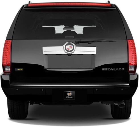 صورة iPick، متوافقة مع - لوحة وجه معدنية سوداء ذات رسم بالأشعة فوق البنفسجية من Cadillac على غطاء وصلة سحب 2 بوصة من بلاستيك ABS in Saudi Arabia
