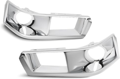 Set of 2 Fog Light Bezel Cover Trim Bumper Insert Compatible with CTS 2008-2013 Front Left Driver & Right Passenger Silver Chrome Smooth Plastic GM1039112 GM1038112 in Saudi Arabia