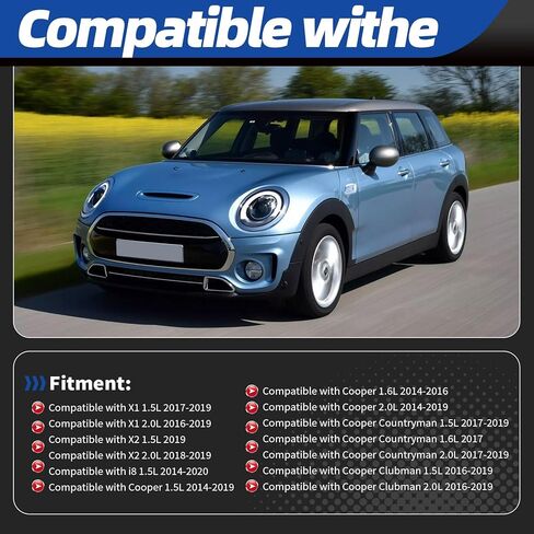 Upgrade Aluminum Oil Cooler Filter Housing Assembly Compatible with X1 X2 i8 Cooper Countryman Clubman 1.5L 1.6L 2.0L 2014-2020 with Gasket Bolts 11428511391 11428585235 in Saudi Arabia