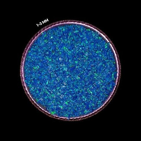Crushed Blue Opal Coarse Stone Powder All Size Premium Inlay Material Woodwork Inlay Welo Fire Opal Ring Inlay Sparkling Fire Blue Healing Crystals Chips Decoration DIY Craft in Saudi Arabia