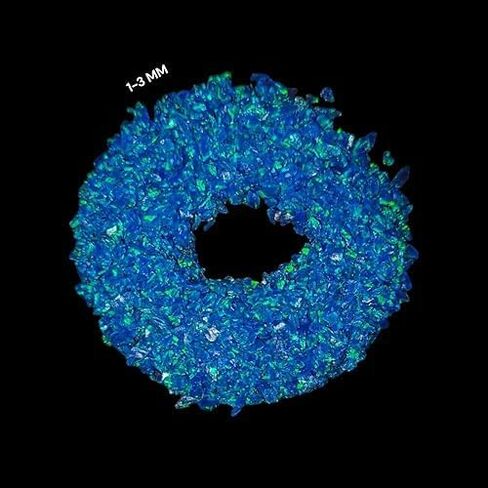 Crushed Blue Opal Coarse Stone Powder All Size Premium Inlay Material Woodwork Inlay Welo Fire Opal Ring Inlay Sparkling Fire Blue Healing Crystals Chips Decoration DIY Craft in Saudi Arabia