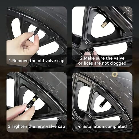 4PCS Car Tire Valve Stem Caps, Aluminum Alloy Wheel Valve Covers, Corrosion Resistant Leak-Proof Tire Air Cap Set, Universal Car Accessories for Vehicle Trucks Motorcycles Bicycles (Silver) in Saudi Arabia