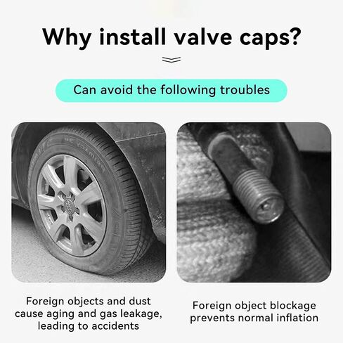 4PCS Car Tire Valve Stem Caps, Aluminum Alloy Wheel Valve Covers, Corrosion Resistant Leak-Proof Tire Air Cap Set, Universal Car Accessories for Vehicle Trucks Motorcycles Bicycles (Silver) in Saudi Arabia