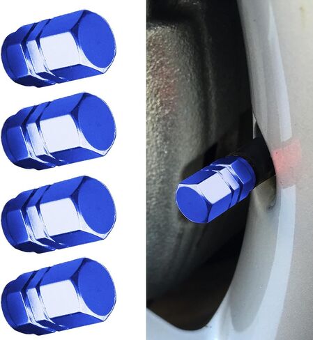 4PCS Car Tire Valve Stem Caps, Aluminum Alloy Wheel Valve Covers, Corrosion Resistant Leak-Proof Tire Air Cap Set, Universal Car Accessories for Vehicle Trucks Motorcycles Bicycles (Silver) in Saudi Arabia