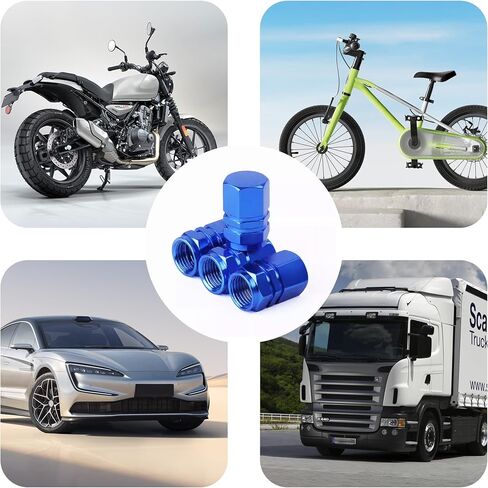 4PCS Car Tire Valve Stem Caps, Aluminum Alloy Wheel Valve Covers, Corrosion Resistant Leak-Proof Tire Air Cap Set, Universal Car Accessories for Vehicle Trucks Motorcycles Bicycles (Silver) in Saudi Arabia