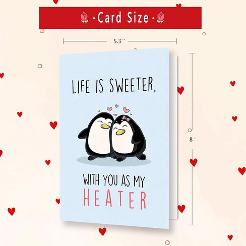 Romantic Valentines Day Card, Sweet Love Greeting Card, Thoughtful Gift for Him, Her, Boyfriend, Girlfriend, Husband, Wife, Anniversary or Birthday Romantic Gift Idea in Saudi Arabia