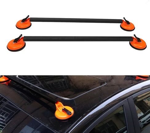 2Pcs Suction Cup Car Roof Rack, 36.22 Inch Car Roof Rack Cross Bars Rooftop Cargo Luggage Carrier Universal for Vehicles in Saudi Arabia