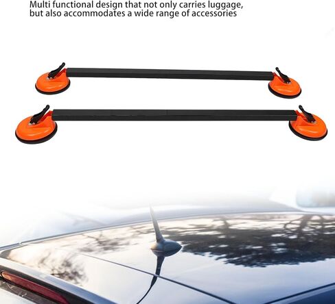 2Pcs Suction Cup Car Roof Rack, 36.22 Inch Car Roof Rack Cross Bars Rooftop Cargo Luggage Carrier Universal for Vehicles in Saudi Arabia