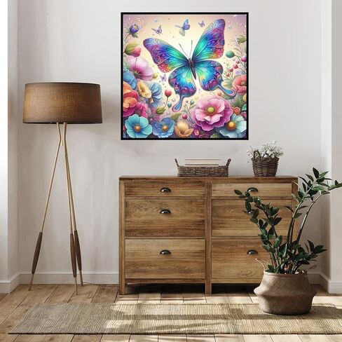 Cherry Blossoms Diamond Art Kits for Adults, DIY Landscape Diamond Painting Kits for Beginners, 5D Full Round Drill Diamonds Art Painting for Home Wall Decor Gift 12x16 Inch in Saudi Arabia