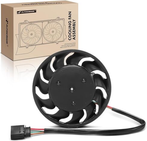 A-Premium Rear Left Engine Radiator Cooling Fan Assembly with Brushless Motor Compatible with Select Porsche Models - 718 Boxster 2017-2022, 718 Cayman 2017-2022 - Replace# 982959455 in Saudi Arabia