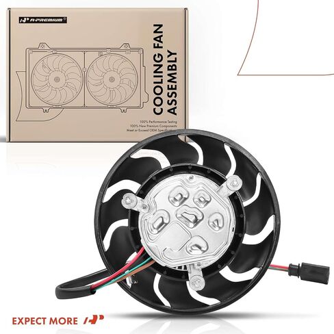 A-Premium Rear Left Engine Radiator Cooling Fan Assembly with Brushless Motor Compatible with Select Porsche Models - 718 Boxster 2017-2022, 718 Cayman 2017-2022 - Replace# 982959455 in Saudi Arabia