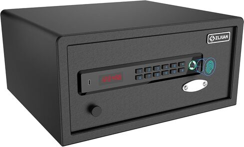 Hotel Safe 1.1 Cubic Feet Home Safe Personal Document Steel Security Safe with Hotel-Style Biometric Lock/Digital Electronic Lock/Key Lock (Black) in Saudi Arabia
