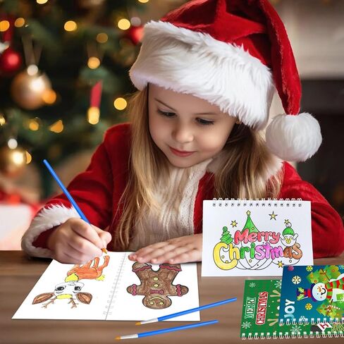 iRugusa hapfyer 24 حزمة كتاب تلوين المياه هدايا حفلة عيد الميلاد للأطفال، كتب التلوين الصغيرة السائبة للأطفال عيد الميلاد جودي حقيبة الحشو هدايا الفصول الدراسية الجوائز in Kuwait