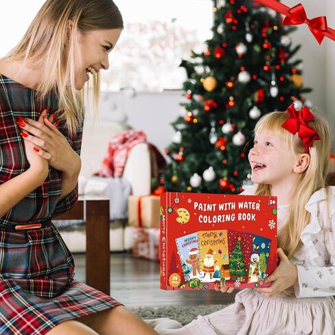 iRugusa hapfyer 24 حزمة كتاب تلوين المياه هدايا حفلة عيد الميلاد للأطفال، كتب التلوين الصغيرة السائبة للأطفال عيد الميلاد جودي حقيبة الحشو هدايا الفصول الدراسية الجوائز in Kuwait